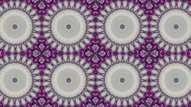 対称的なモザイクタイル変換装飾 アールヌーボー様式の抽象的な映像 ループフッテージ — ストック動画
