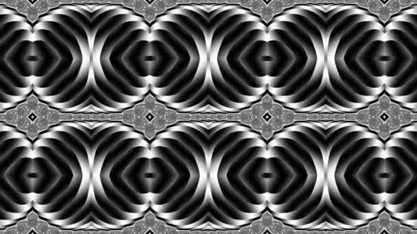 Moving Transfoeming Geometric Shapes Symmetric Ornament Pattern Transforming Pattern Looping — Stock Video