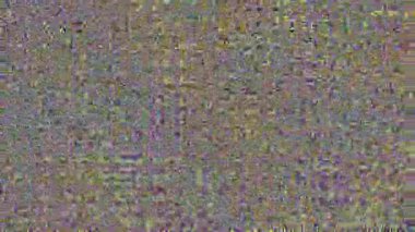 Objeler kodlayıcıyla soyut ve hızlı titreşen doku. Video parazit görüntülerini döngüye sokuyorum. Bir Datamoshing videosunun taklidi.