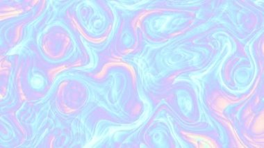 Rastgele dalgalı dokuyu hareket ettiriyorum. Psychedelic fütüristik arka plan. Soyut kavisli şekilleri dönüştürün. Döngü görüntüleri.