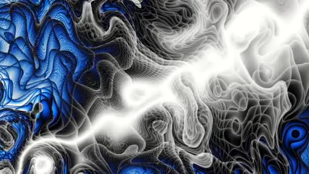 Bewegende Willekeurige Golvende Textuur Psychedelische Futuristische Achtergrond Transformeer Abstracte Gebogen — Stockvideo