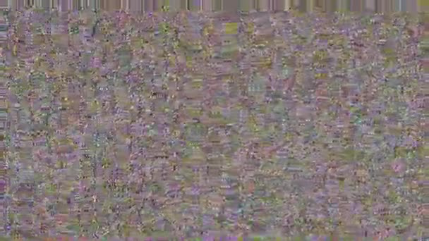 Абстрактна Текстура Швидкого Мерехтіння Кодексом Артефактів Пауза Відео Перешкод Кадрів — стокове відео