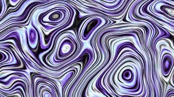 Moving Random Wavy Texture Psychedelic Futuristic Background Transform Abstract Curved — Stock Video