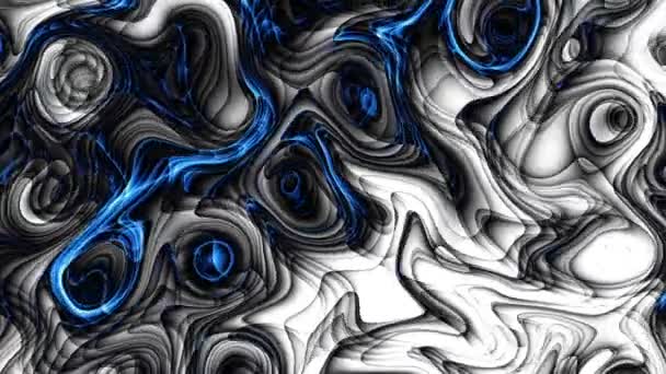 Moviéndose Azar Textura Ondulada Formación Futurista Psicodélica Transformar Formas Curvas — Vídeos de Stock