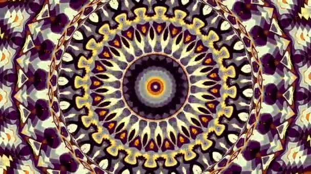 Перетворюючи Декоративне Вінтажне Мозаїчне Мистецьке Коло Стилі Модерн Безшовні Кадри — стокове відео