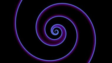 Devamlı dönen fütüristik spiral. Kusursuz döngü görüntüsü. Soyut sarmal.