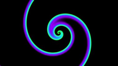 Devamlı dönen fütüristik spiral. Kusursuz döngü görüntüsü. Soyut sarmal.