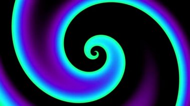 Devamlı dönen fütüristik spiral. Kusursuz döngü görüntüsü. Soyut sarmal.