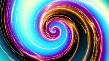 Devamlı dönen fütüristik spiral. Kusursuz döngü görüntüsü. Soyut sarmal.