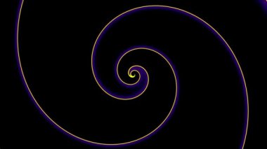 Devamlı dönen fütüristik spiral. Kusursuz döngü görüntüsü. Soyut sarmal.