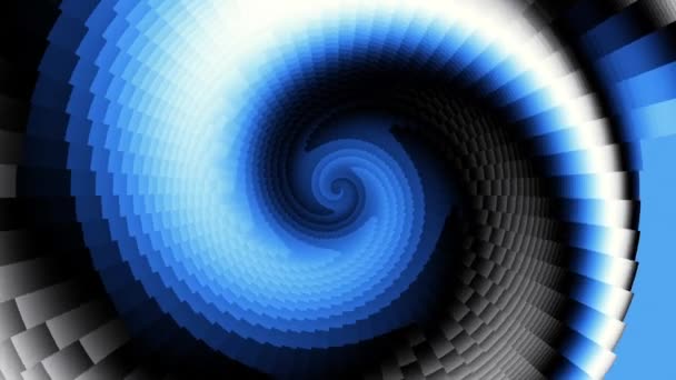 Niekończąca Się Futurystyczna Spirala Płynny Zapętlony Materiał Streszczenie Helisy — Wideo stockowe