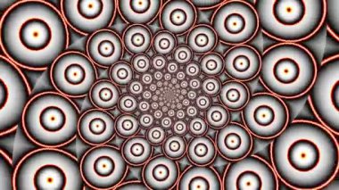Devamlı dönen fütüristik spiral. Kusursuz döngü görüntüsü. Soyut sarmal.