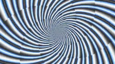 Devamlı dönen fütüristik spiral. Kusursuz döngü görüntüsü. Soyut sarmal.