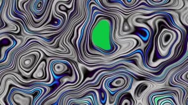 Yeşil ekran arka planda rastgele psychedelic dalgaları hareket ettiriyorum. Soyut dalgalı doku yeşil ekran arka plan doldurun. Döngü görüntüleri