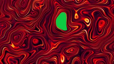 Yeşil ekran arka planda rastgele psychedelic dalgaları hareket ettiriyorum. Soyut dalgalı doku yeşil ekran arka plan doldurun. Döngü görüntüleri