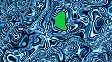 Yeşil ekran arka planda rastgele psychedelic dalgaları hareket ettiriyorum. Soyut dalgalı doku yeşil ekran arka plan doldurun. Döngü görüntüleri