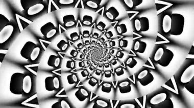 Devamlı dönen fütüristik spiral. Kusursuz döngü görüntüsü. Soyut sarmal.