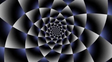 Devamlı dönen fütüristik spiral. Kusursuz döngü görüntüsü. Soyut sarmal.