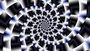 Devamlı dönen fütüristik spiral. Kusursuz döngü görüntüsü. Soyut sarmal.