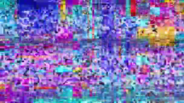 Fond Abstrait Avec Codec Artefacts Grunge Imitation Une Vidéo Datamoshing — Video