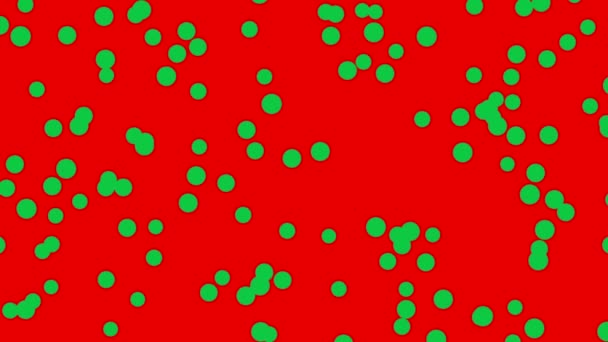 Groen Scherm Polka Dot Vullen Willekeurig Abstracte Achtergrond — Stockvideo