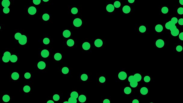 Pantalla Verde Lunares Rellenar Fondo Aleatoriamente Abstracto — Vídeo de stock