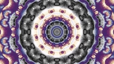 Dönen soyut sihirli daire. Ezoterik kozmik mandala. Döngü görüntüleri.