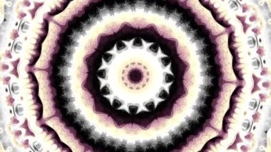 Dönen soyut sihirli daire. Ezoterik kozmik mandala. Döngü görüntüleri.