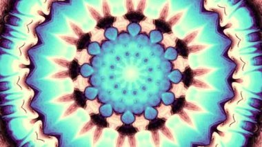 Dönen soyut sihirli daire. Ezoterik kozmik mandala. Döngü görüntüleri.