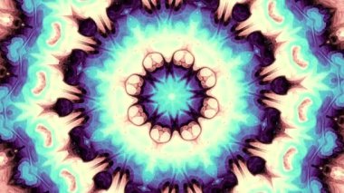 Dönen soyut sihirli daire. Ezoterik kozmik mandala. Döngü görüntüleri.