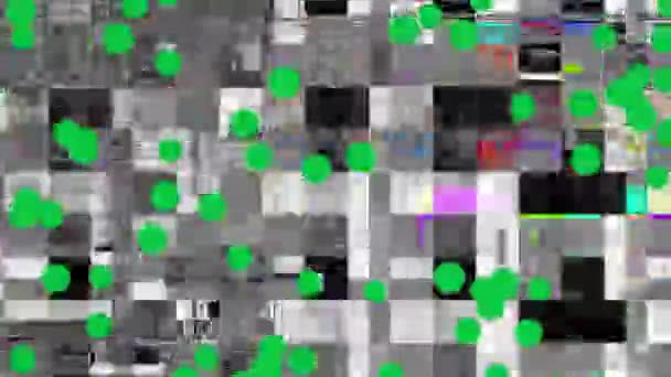 Groen Scherm Polka Dot Vullen Willekeurig Abstracte Achtergrond — Stockvideo