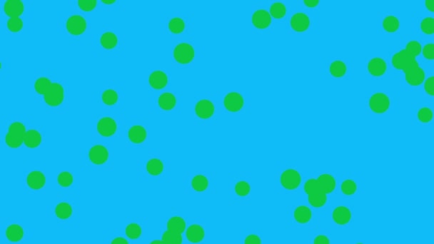 Groen Scherm Polka Dot Vullen Willekeurig Abstracte Achtergrond — Stockvideo