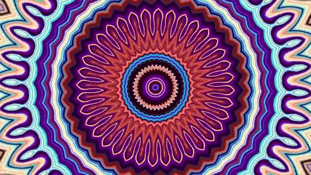 Cercle Magique Abstrait Tournant Mandala Cosmique Ésotérique Enregistrement Boucle — Video