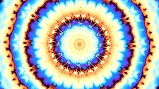 Przędzenia Streszczenie Magiczne Koło Ezoteryczna Kosmiczna Mandala Zapiterowanie Materiału Filmowego — Wideo stockowe