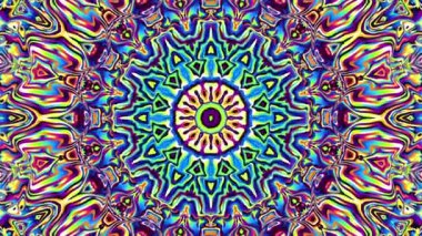 Dönen soyut sihirli daire. Ezoterik kozmik mandala. Döngü görüntüleri.