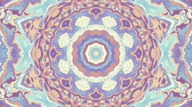 Art Nouvoe tarzında süs vintage mozaik sanat daire dönüştürme. Sorunsuz döngü görüntüleri.