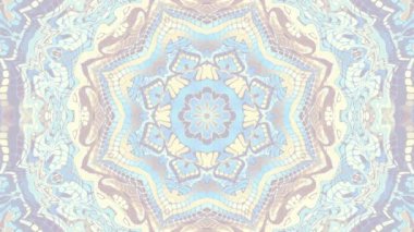 Art Nouvoe tarzında süs vintage mozaik sanat daire dönüştürme. Sorunsuz döngü görüntüleri.