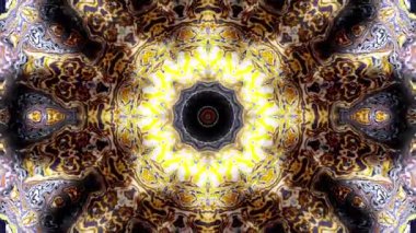 Dönen soyut sihirli daire. Ezoterik kozmik mandala. Döngü görüntüleri.