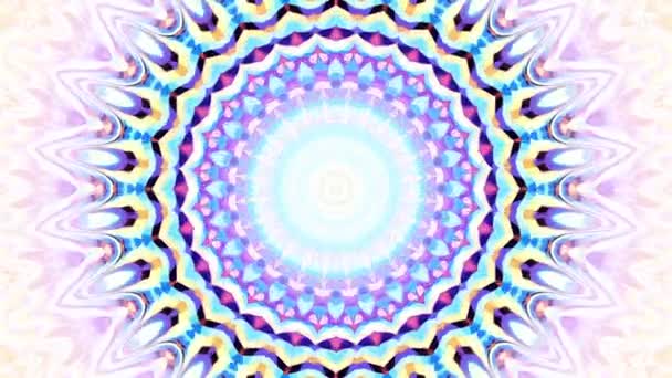 Spinning Abstract Magic Circle Esoteric Cosmic Mandala Looping Footage — Stock Video
