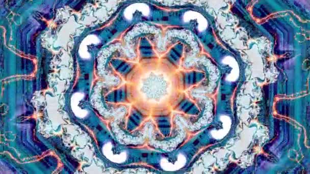 Girando Círculo Mágico Abstracto Mandala Cósmico Esotérico Grabaciones Bucle — Vídeo de stock