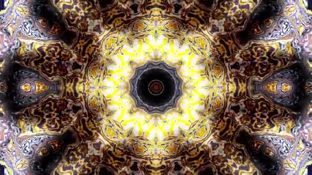 Cercle Magique Abstrait Tournant Mandala Cosmique Ésotérique Enregistrement Boucle — Video