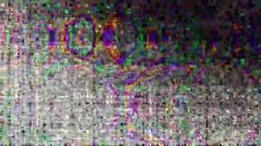Grunge eserler codec ile soyut arka plan. Datamoshing videosunun taklidi.