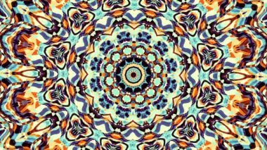 Art Nouvoe tarzında süs vintage mozaik sanat daire dönüştürme. Sorunsuz döngü görüntüleri.