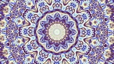 Art Nouvoe tarzında süs vintage mozaik sanat daire dönüştürme. Sorunsuz döngü görüntüleri.
