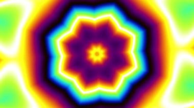 Dönen soyut sihirli daire. Ezoterik kozmik mandala. Döngü görüntüleri.