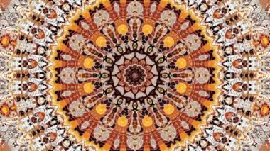 Art Nouvoe tarzında süs vintage mozaik sanat daire dönüştürme. Sorunsuz döngü görüntüleri.