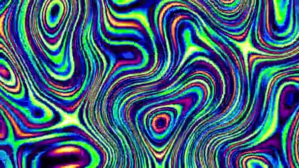 移动随机波浪纹理 精神病动画背景 循环素材 — 图库视频影像
