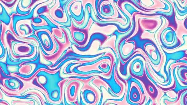 Moving Random Wavy Texture Psychedelic Animated Background Looping Footage — Stock Video