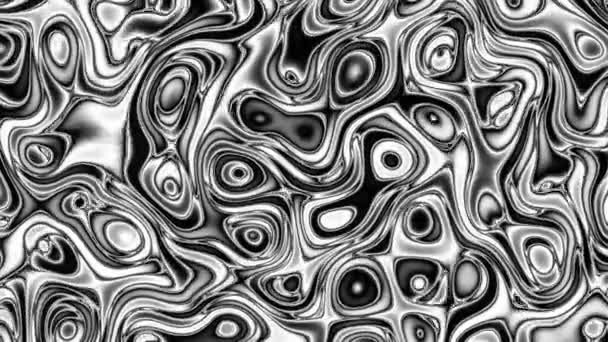 Moving Random Wavy Texture Psychedelic Animated Background Looping Footage — Stock Video