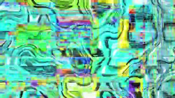 Abstract Background Grunge Artifacts Codec Imitation Datamoshing Video — Stock Video